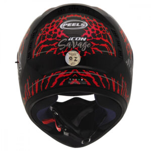 Capacete Peels Icon Savage – Preto Fosco/Vermelho