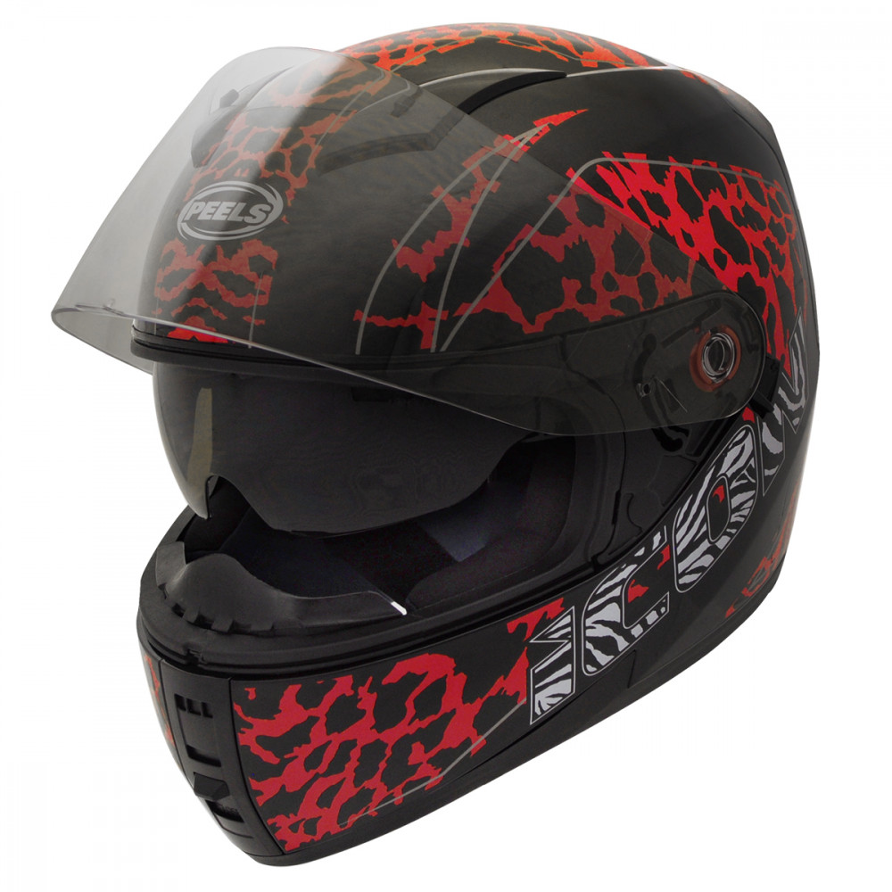 Capacete Peels Icon Dash Chumbo Fosco com Vermelho - BJ COMERCIO